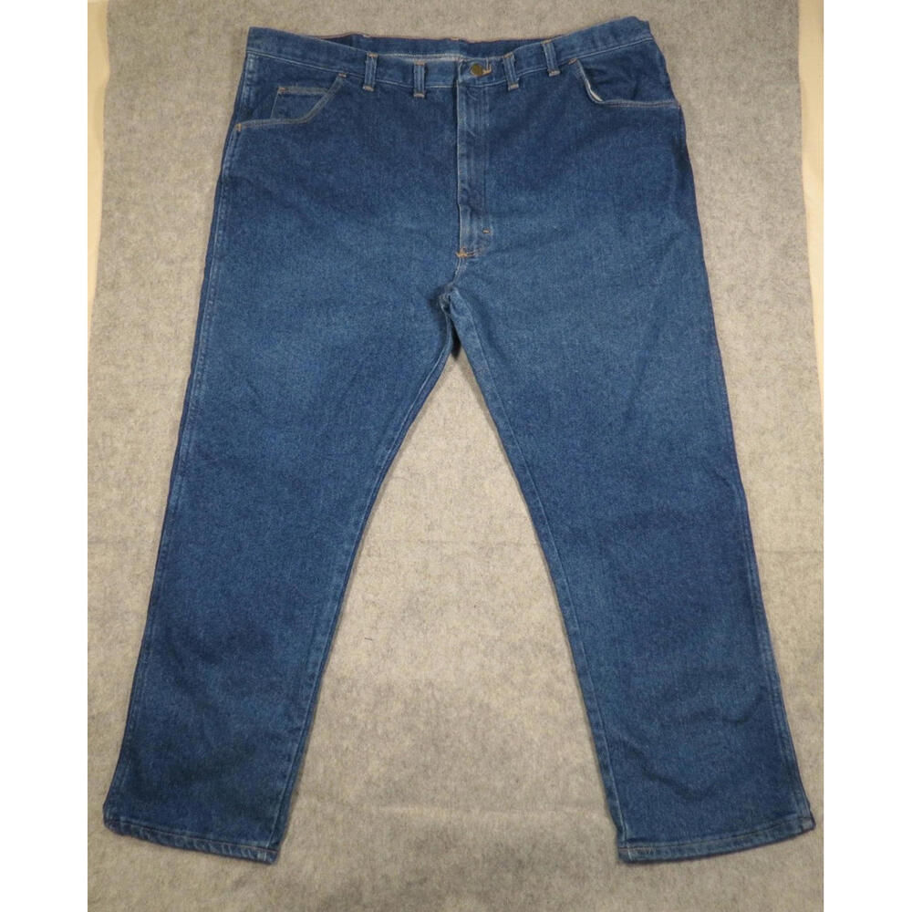 Wrangler Mens Straight Leg Medium Wash Classic Jeans 46x30 (actual 44x28.5)
